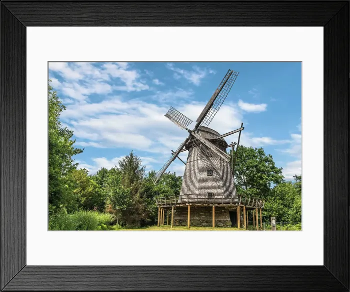 Framed Print : Cloppenburg Museum Village: Cap windmill from Bokel near Cappeln (Cloppenburg district), built in 1764, Emsland, Lower Saxony, Germany Framed Print : Cloppenburg Museum Village: Cap windmill from Bokel near Cappeln (Cloppenburg district), built in 1764, Emsland, Lower Saxony, Germany