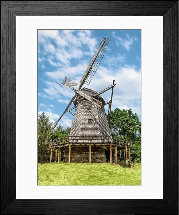 Framed Print : Cloppenburg Museum Village: Cap windmill from Bokel near Cappeln (Cloppenburg district), built in 1764, Emsland, Lower Saxony, Germany Framed Print : Cloppenburg Museum Village: Cap windmill from Bokel near Cappeln (Cloppenburg district), built in 1764, Emsland, Lower Saxony, Germany