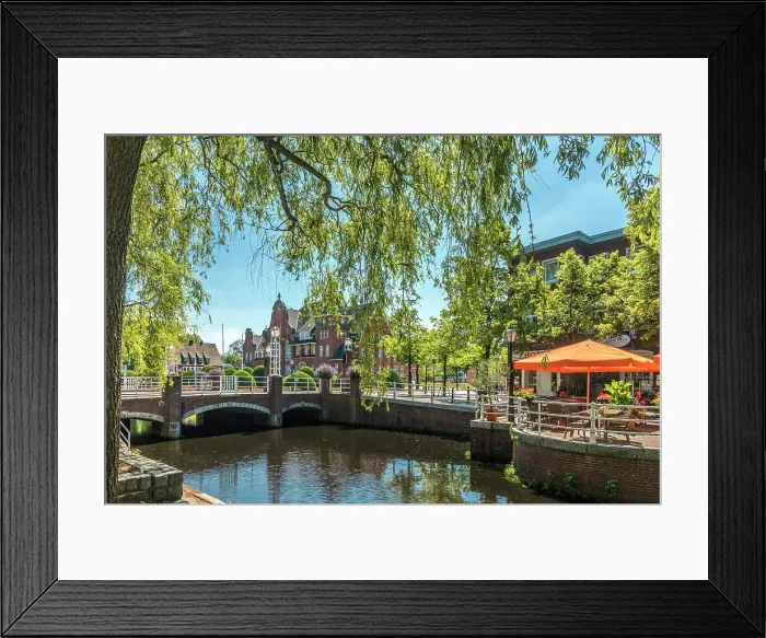 Framed Print : Main canal with town hall in the old town of Papenburg, Emsland, Lower Saxony, Germany Framed Print : Main canal with town hall in the old town of Papenburg, Emsland, Lower Saxony, Germany