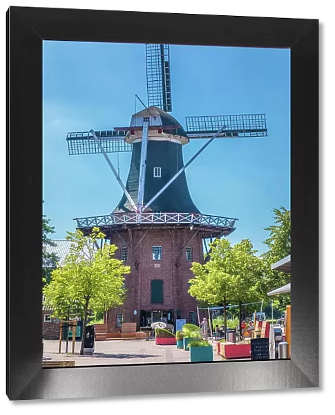 Meyer`s Mill in the old town of Papenburg, Emsland, Lower Saxony, Germany