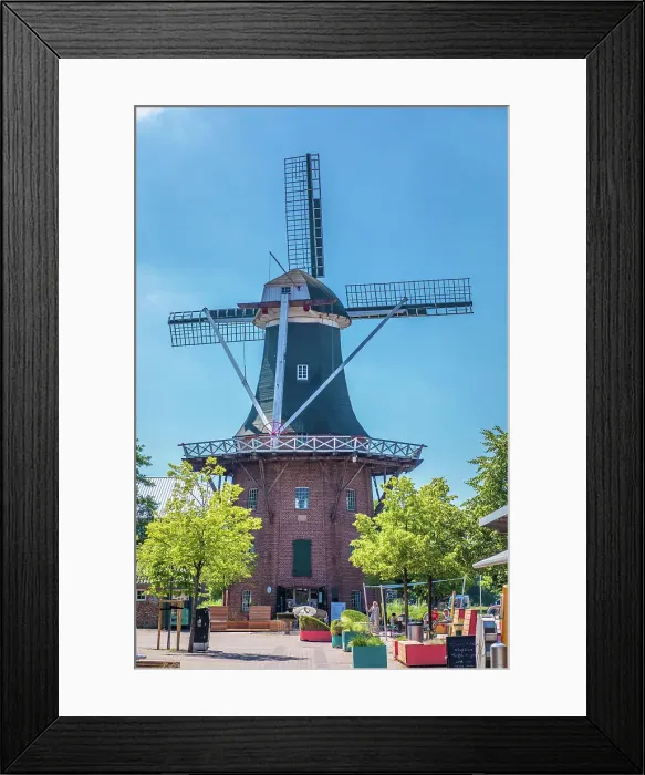 Framed Print : Meyer`s Mill in the old town of Papenburg, Emsland, Lower Saxony, Germany Framed Print : Meyer`s Mill in the old town of Papenburg, Emsland, Lower Saxony, Germany