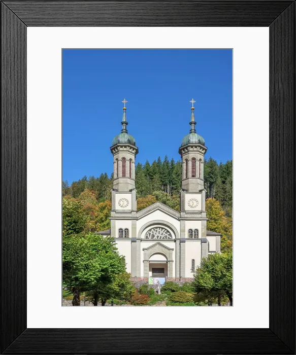 Framed Print : Church St. John Baptist at Todtnau, Black Forest, Baden-Wurttemberg, Germany Framed Print : Church St. John Baptist at Todtnau, Black Forest, Baden-Wurttemberg, Germany