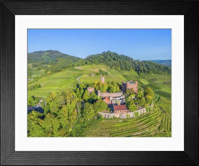 Framed Print : Aerial view at Ortenberg castle near Offenburg, Black Forest, Baden-Wurttemberg, Germany Framed Print : Aerial view at Ortenberg castle near Offenburg, Black Forest, Baden-Wurttemberg, Germany