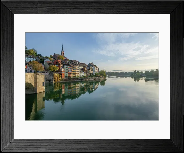 Framed Print : Laufenburg with river Rhine, Southern Black Forest, Baden-Wurttemberg, Germany Framed Print : Laufenburg with river Rhine, Southern Black Forest, Baden-Wurttemberg, Germany