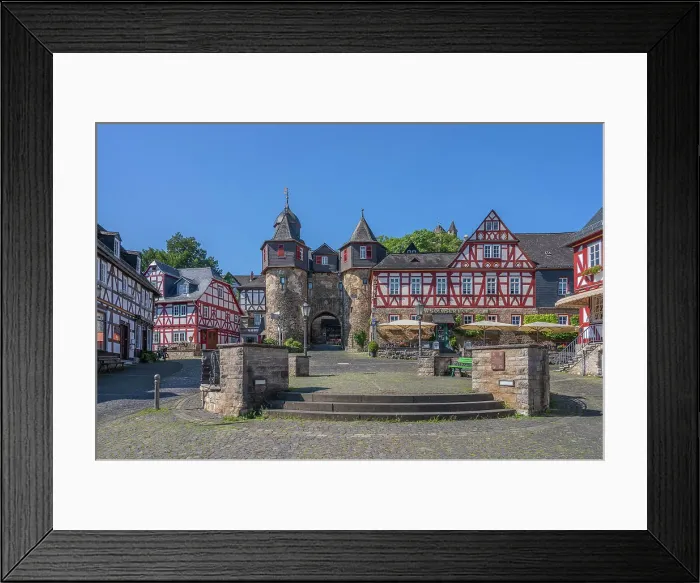 Framed Print : Lower castle gate with market place, Braunfels, Lahn, Lahn valley, Westerwald, Hesse, Germany Framed Print : Lower castle gate with market place, Braunfels, Lahn, Lahn valley, Westerwald, Hesse, Germany