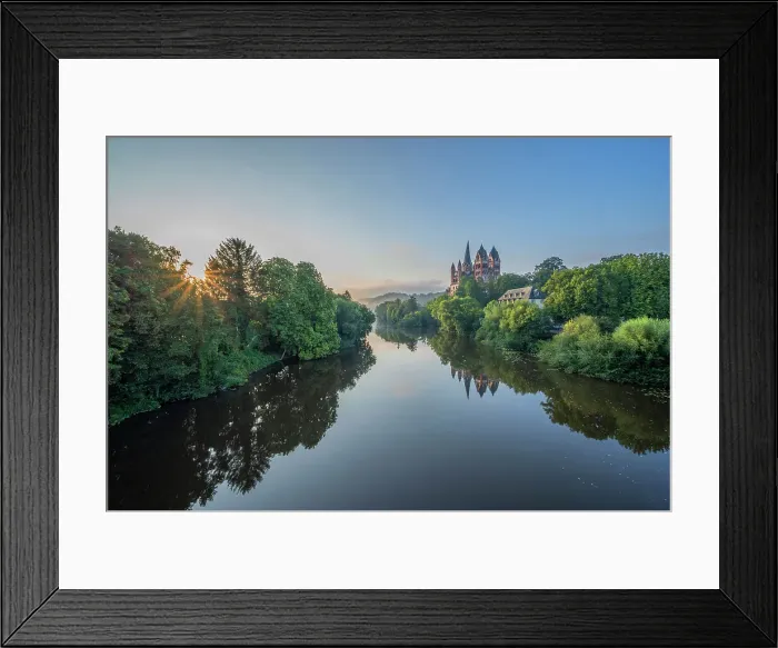 Framed Print : Limburg dome with river Lahn at sunrise, Limburg an der Lahn, Lahn valley, Westerwald, Taunus, Hesse, Germany Framed Print : Limburg dome with river Lahn at sunrise, Limburg an der Lahn, Lahn valley, Westerwald, Taunus, Hesse, Germany