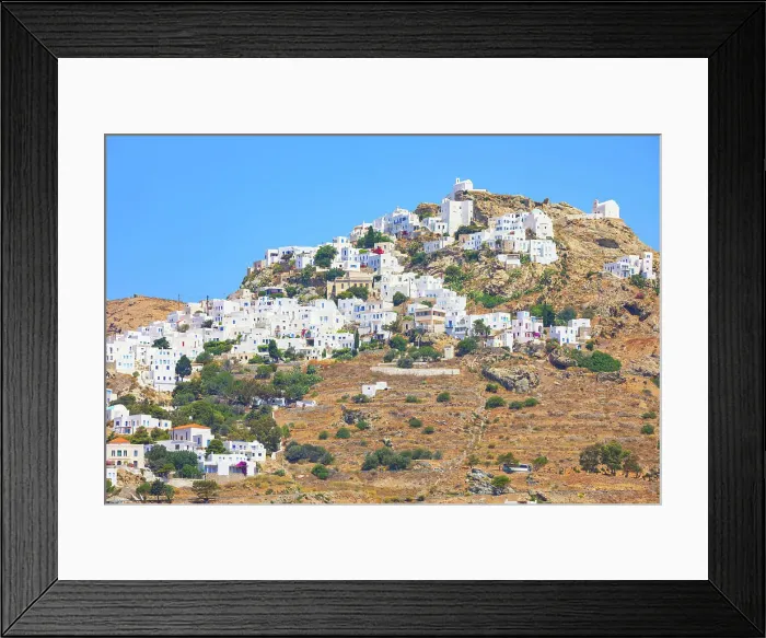Framed Print : View of the hilltop village of Chora, Chora, Serifos Island, Cyclades Islands, Greece Framed Print : View of the hilltop village of Chora, Chora, Serifos Island, Cyclades Islands, Greece