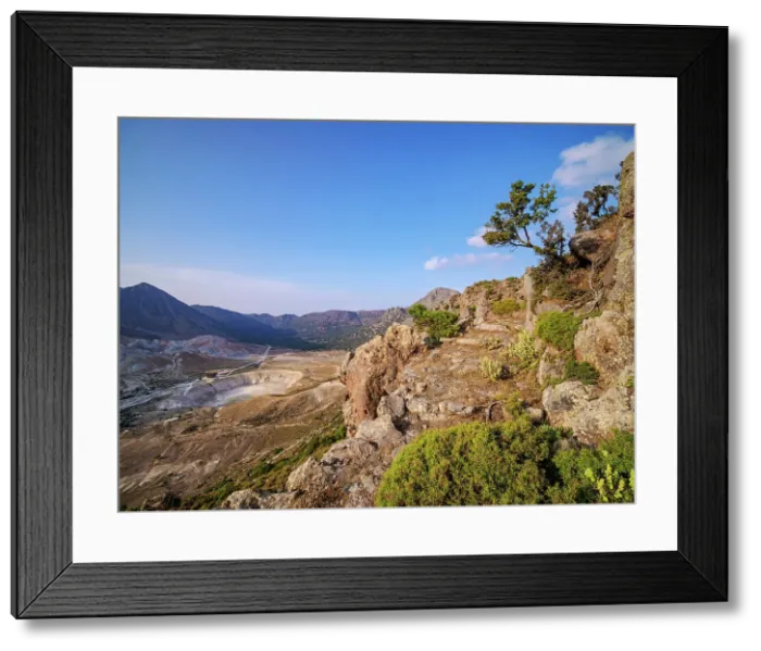 Framed Print : Old Way to Nikia Village and Stefanos Volcano Crater, Nisyros Island, Dodecanese, Greece Framed Print : Old Way to Nikia Village and Stefanos Volcano Crater, Nisyros Island, Dodecanese, Greece
