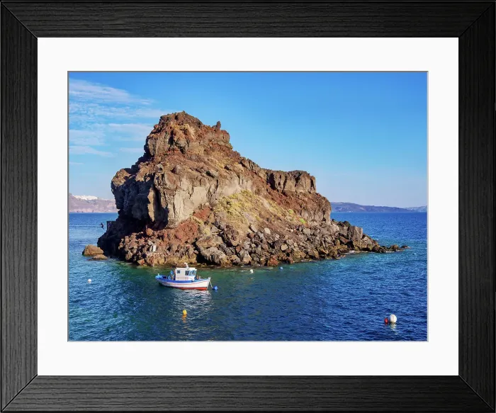 Framed Print : Agios Nikolaos Islet, Ammoudi Bay, Oia Village, Santorini or Thira Island, Cyclades, Greece Framed Print : Agios Nikolaos Islet, Ammoudi Bay, Oia Village, Santorini or Thira Island, Cyclades, Greece