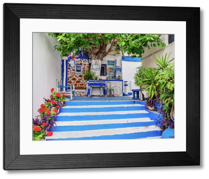 Framed Print : The Blue Street, Pythagoreio, Samos Island, North Aegean, Greece Framed Print : The Blue Street, Pythagoreio, Samos Island, North Aegean, Greece