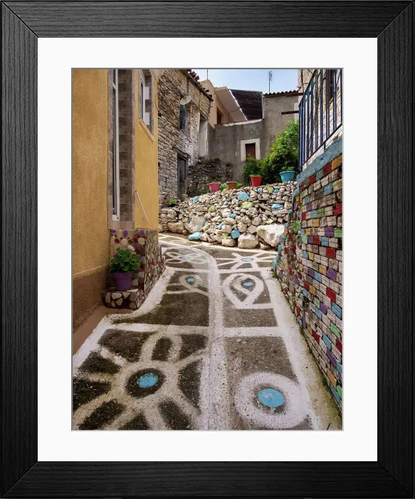 Framed Print : Street of Pagondas, Samos Island, North Aegean, Greece Framed Print : Street of Pagondas, Samos Island, North Aegean, Greece