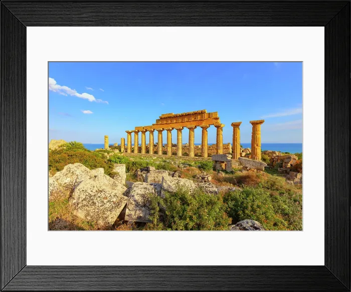 Framed Print : Temple of Apollo or Temple C, Selinunte Archaeological Park, Selinunte, Sicily, Italy Framed Print : Temple of Apollo or Temple C, Selinunte Archaeological Park, Selinunte, Sicily, Italy