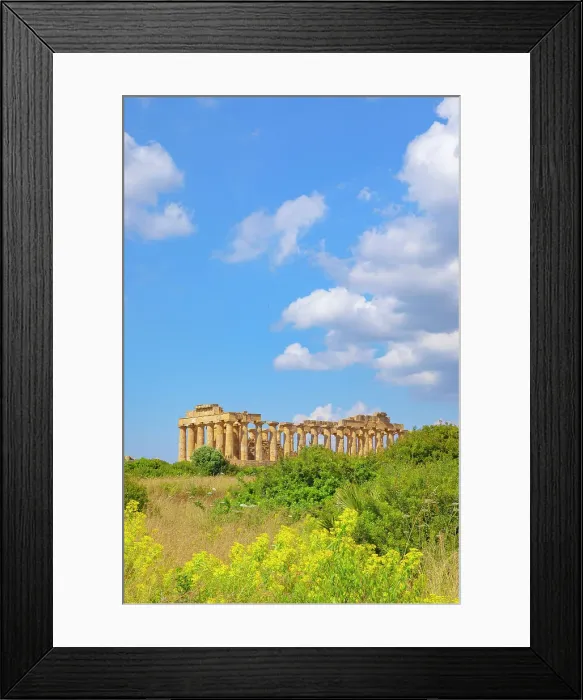 Framed Print : Temple of Hera or Temple E, Selinunte Archaeological Park, Selinunte, Sicily, Italy Framed Print : Temple of Hera or Temple E, Selinunte Archaeological Park, Selinunte, Sicily, Italy