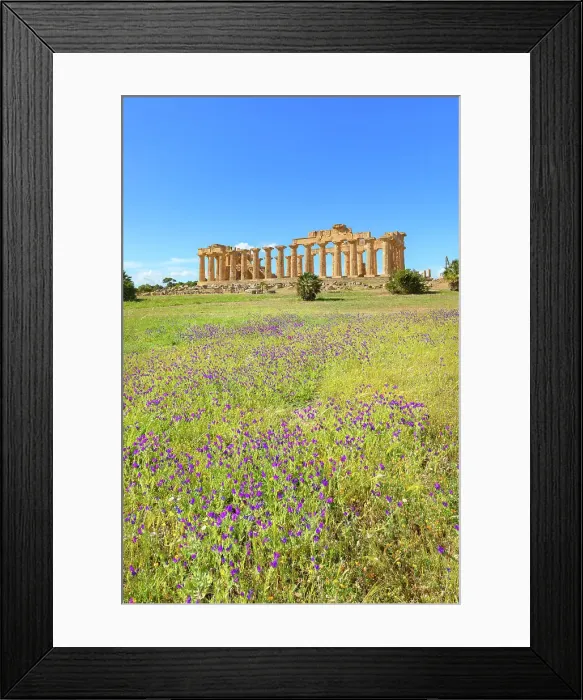 Framed Print : Temple of Hera or Temple E, Selinunte Archaeological Park, Selinunte, Sicily, Italy