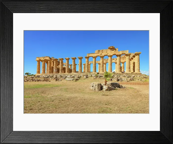 Framed Print : Temple of Hera or Temple E, Selinunte Archaeological Park, Selinunte, Sicily, Italy Framed Print : Temple of Hera or Temple E, Selinunte Archaeological Park, Selinunte, Sicily, Italy