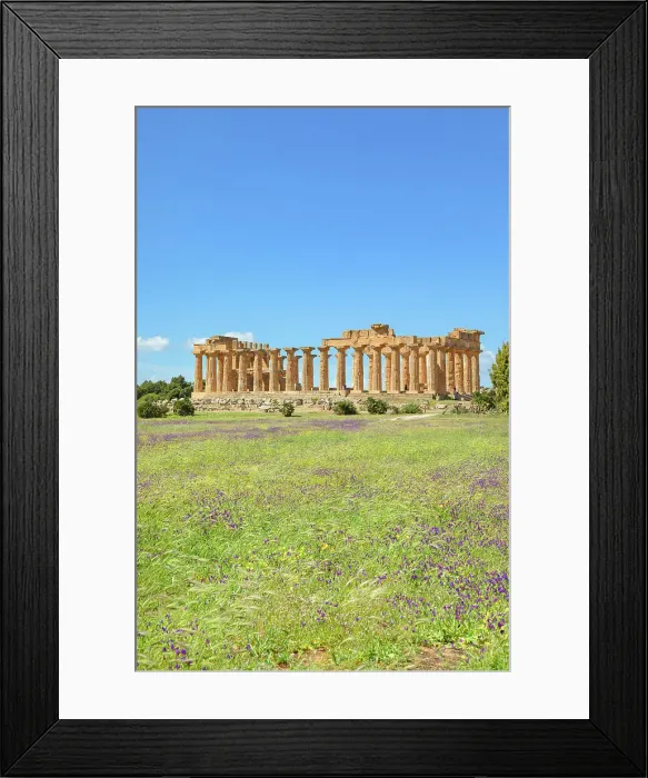 Framed Print : Temple of Hera or Temple E, Selinunte Archaeological Park, Selinunte, Sicily, Italy Framed Print : Temple of Hera or Temple E, Selinunte Archaeological Park, Selinunte, Sicily, Italy