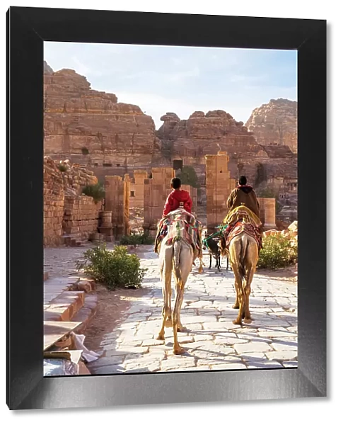 Camels at the Gate of Hadrian, Petra, Jordan