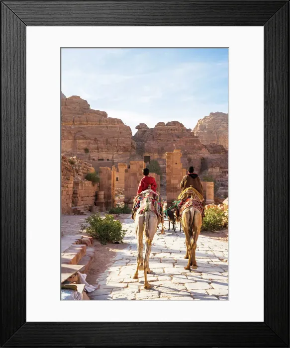 Framed Print : Camels at the Gate of Hadrian, Petra, Jordan Framed Print : Camels at the Gate of Hadrian, Petra, Jordan