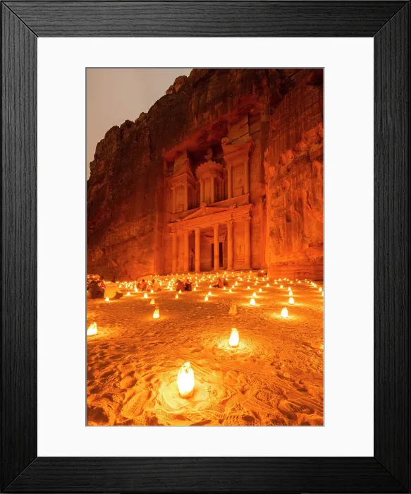 Framed Print : The Treasury at night, Al Khazneh, Petra, Jordan Framed Print : The Treasury at night, Al Khazneh, Petra, Jordan