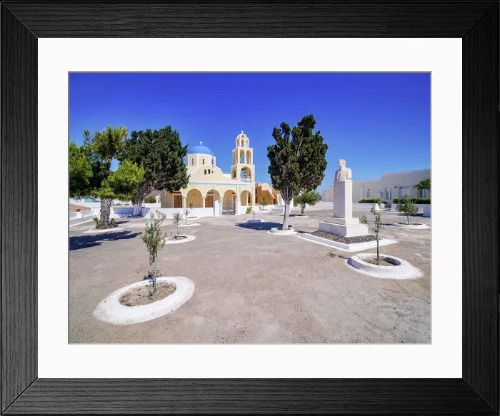 Framed Print : Church of Agios Georgios, Oia Village, Santorini or Thira Island, Cyclades, Greece Framed Print : Church of Agios Georgios, Oia Village, Santorini or Thira Island, Cyclades, Greece