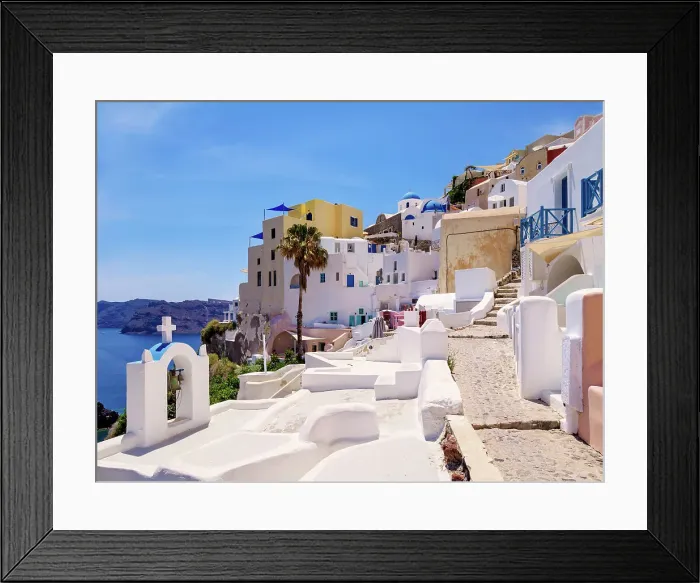 Framed Print : Church of Saint Eleftherios, Oia Village, Santorini or Thira Island, Cyclades, Greece Framed Print : Church of Saint Eleftherios, Oia Village, Santorini or Thira Island, Cyclades, Greece