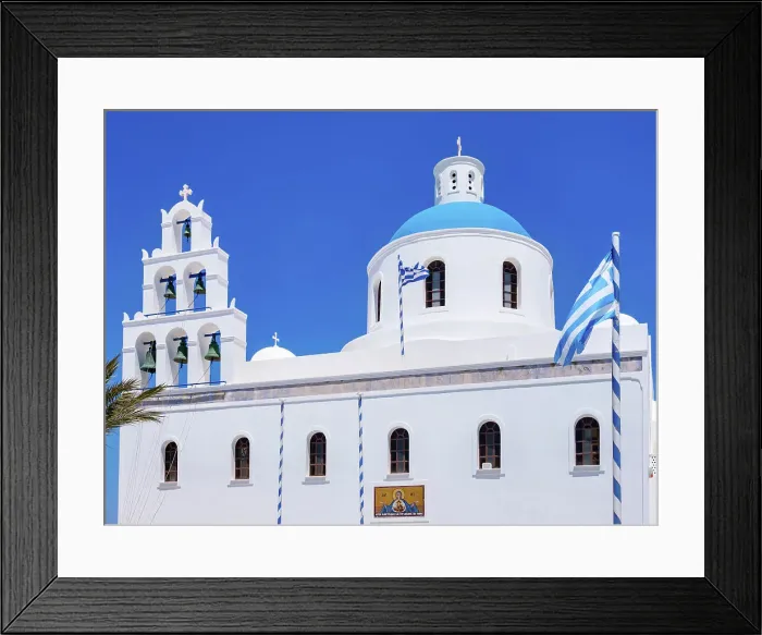 Framed Print : Church of Panagia Akathistos Hymn, Oia Village, Santorini or Thira Island, Cyclades, Greece Framed Print : Church of Panagia Akathistos Hymn, Oia Village, Santorini or Thira Island, Cyclades, Greece