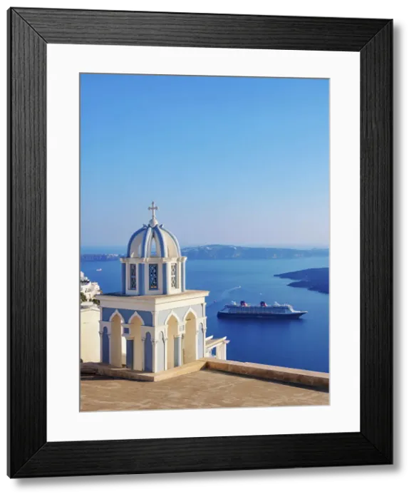 Framed Print : Catholic Church of Saint Mark the Evangelist, Fira, Santorini or Thira Island, Cyclades, Greece Framed Print : Catholic Church of Saint Mark the Evangelist, Fira, Santorini or Thira Island, Cyclades, Greece
