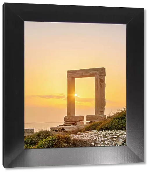 Temple of Apollo at sunset, Chora, Naxos City, Naxos Island, Cyclades, Greece