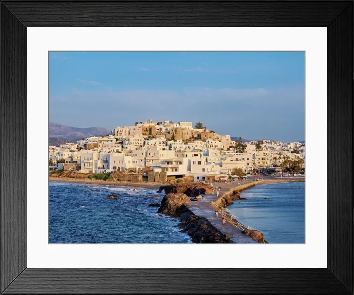 Framed Print : Cityscape of Chora at sunset, Naxos City, Naxos Island, Cyclades, Greece Framed Print : Cityscape of Chora at sunset, Naxos City, Naxos Island, Cyclades, Greece
