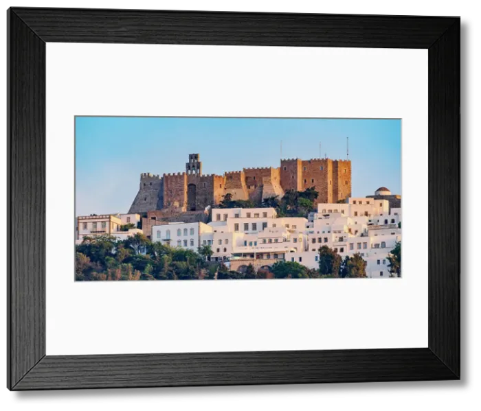 Framed Print : Monastery of Saint-John the Theologian at sunset, Patmos Chora, Patmos Island, Dodecanese, Greece Framed Print : Monastery of Saint-John the Theologian at sunset, Patmos Chora, Patmos Island, Dodecanese, Greece