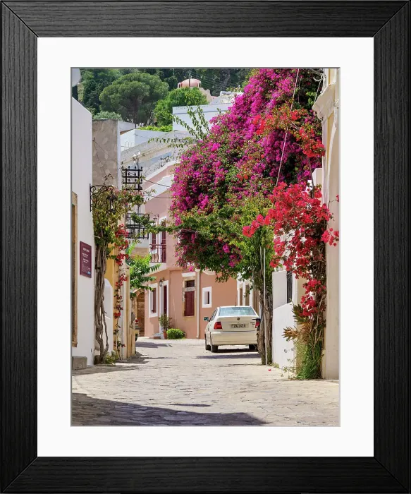 Framed Print : Street of Agia Marina, Leros Island, Dodecanese, Greece Framed Print : Street of Agia Marina, Leros Island, Dodecanese, Greece
