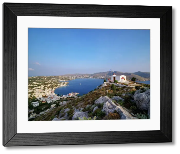 Framed Print : Church of Prophet Elias over the town of Agia Marina, Leros Island, Dodecanese, Greece Framed Print : Church of Prophet Elias over the town of Agia Marina, Leros Island, Dodecanese, Greece