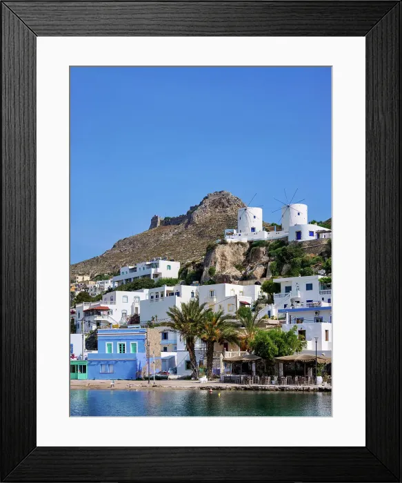 Framed Print : Pandeli Waterfront, Leros Island, Dodecanese, Greece Framed Print : Pandeli Waterfront, Leros Island, Dodecanese, Greece