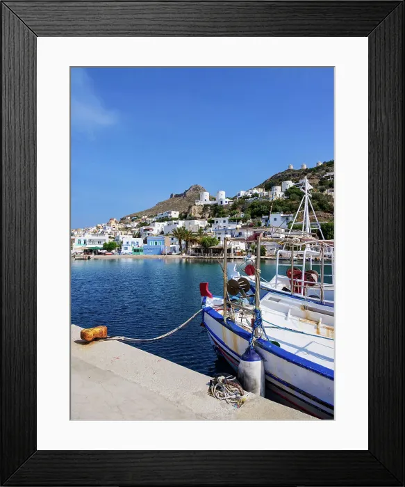 Framed Print : Pandeli Fishing Port, Leros Island, Dodecanese, Greece Framed Print : Pandeli Fishing Port, Leros Island, Dodecanese, Greece