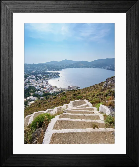 Framed Print : Agia Marina, elevated view, Leros Island, Dodecanese, Greece Framed Print : Agia Marina, elevated view, Leros Island, Dodecanese, Greece