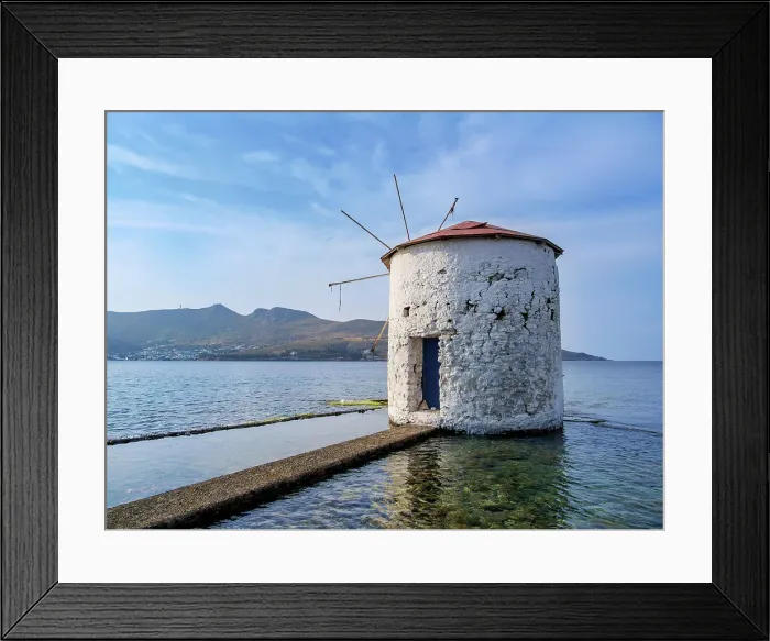 Framed Print : Windmill on the water, Agia Marina, Leros Island, Dodecanese, Greece Framed Print : Windmill on the water, Agia Marina, Leros Island, Dodecanese, Greece