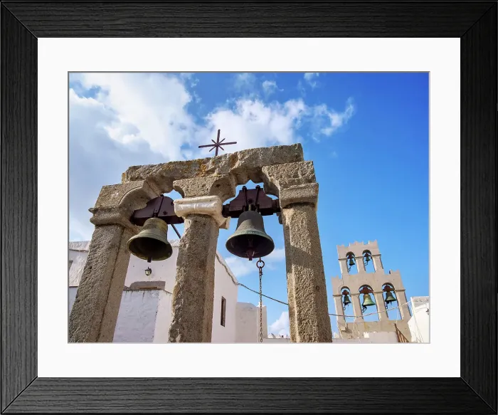 Framed Print : Bells at Monastery of Saint-John the Theologian, Patmos Chora, Patmos Island, Dodecanese, Greece Framed Print : Bells at Monastery of Saint-John the Theologian, Patmos Chora, Patmos Island, Dodecanese, Greece
