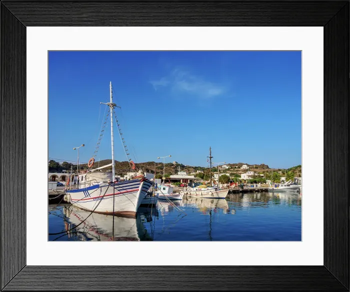 Framed Print : Skala Fishing Port, Patmos Island, Dodecanese, Greece Framed Print : Skala Fishing Port, Patmos Island, Dodecanese, Greece