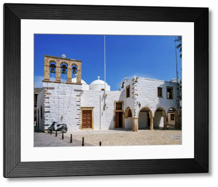 Framed Print : Church of Agios Ioannis Prodromos, Skala, Patmos Island, Dodecanese, Greece Framed Print : Church of Agios Ioannis Prodromos, Skala, Patmos Island, Dodecanese, Greece