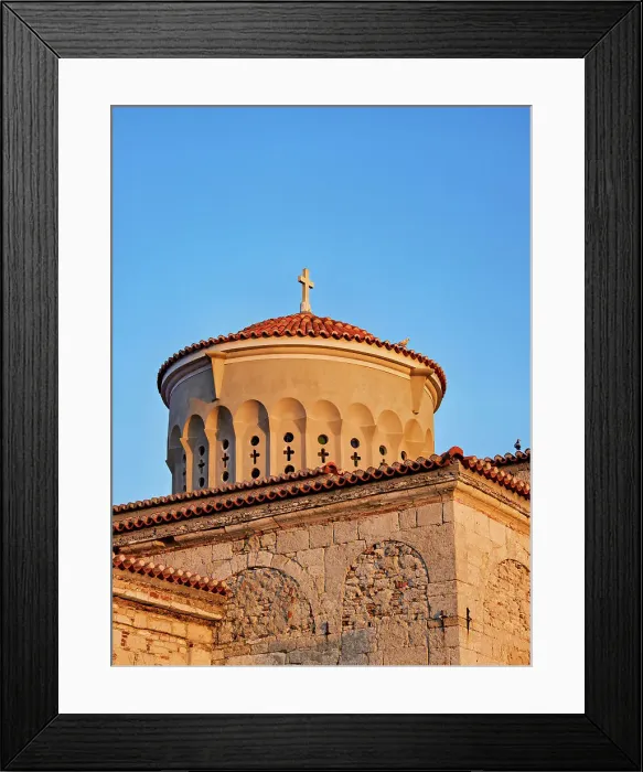 Framed Print : Church of the Transfiguration of Christ the Savior at the Lykourgos Logothetis Castle, Pythagoreio, Samos Island, North Aegean, Greece Framed Print : Church of the Transfiguration of Christ the Savior at the Lykourgos Logothetis Castle, Pythagoreio, Samos Island, North Aegean, Greece