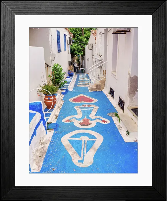 Framed Print : The Blue Street, Pythagoreio, Samos Island, North Aegean, Greece Framed Print : The Blue Street, Pythagoreio, Samos Island, North Aegean, Greece