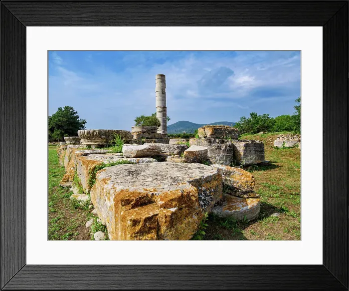 Framed Print : Temple of Hera Ruins, Heraion of Samos, Ireo, Samos Island, North Aegean, Greece Framed Print : Temple of Hera Ruins, Heraion of Samos, Ireo, Samos Island, North Aegean, Greece