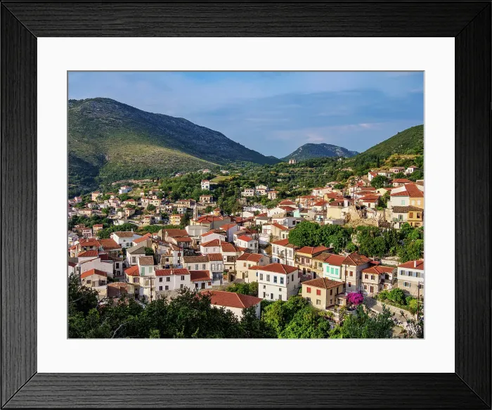 Framed Print : Ano Vathy, elevated view, Samos Town, Samos Island, North Aegean, Greece Framed Print : Ano Vathy, elevated view, Samos Town, Samos Island, North Aegean, Greece