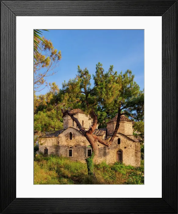Framed Print : Post-Byzantine Church of Ai Giannaki or St. John at sunset, Ano Vathy, Samos Town, Samos Island, North Aegean, Greece Framed Print : Post-Byzantine Church of Ai Giannaki or St. John at sunset, Ano Vathy, Samos Town, Samos Island, North Aegean, Greece