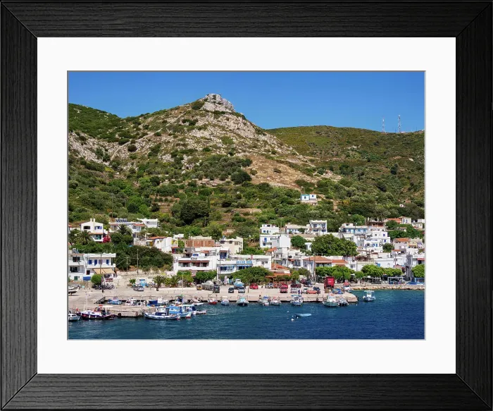 Framed Print : Port in Fournoi, Fournoi Island, North Aegean, Greece