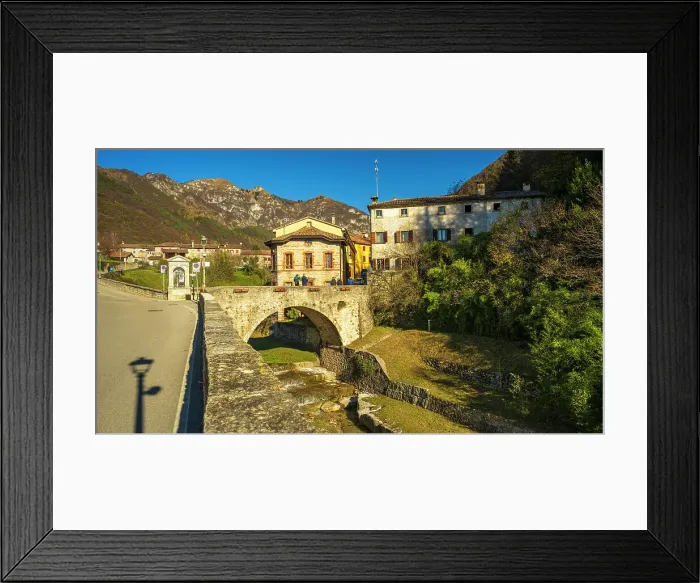 Framed Print : europe, Italy, Veneto. Cison di Valmarino in the Prosecco hills