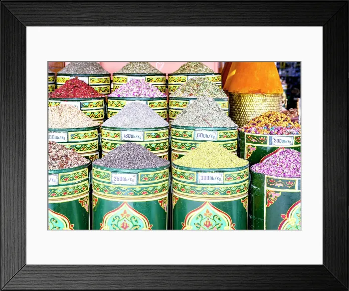 Framed Print : Scented spices and herbs, Marrakesh, Morocco Framed Print : Scented spices and herbs, Marrakesh, Morocco