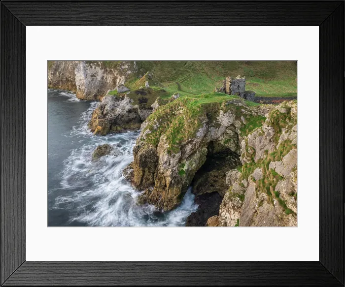 Framed Print : The ruins of Kinbane Castle on a clifftop promontory near Ballycastle on the Causeway Coast, County Antrim, Northern Ireland, UK. Autumn (November) 2022 Framed Print : The ruins of Kinbane Castle on a clifftop promontory near Ballycastle on the Causeway Coast, County Antrim, Northern Ireland, UK. Autumn (November) 2022
