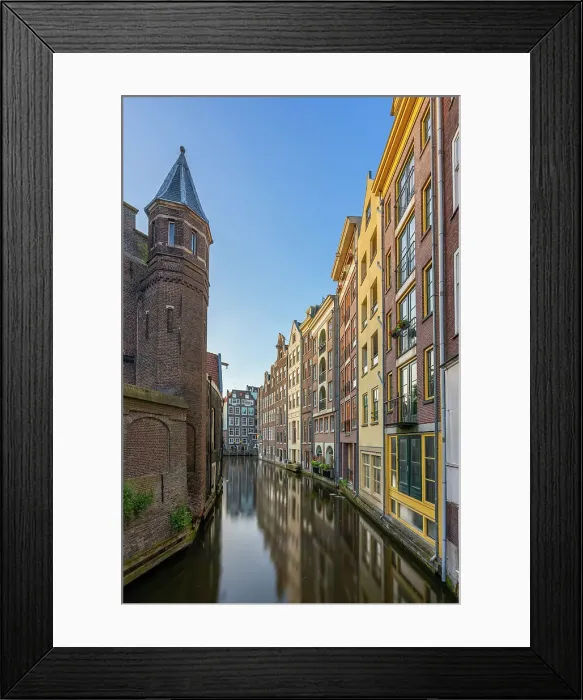 Framed Print : Residential buildings and houses amidst Oudezijds Achterburgwal canal against sky, De Wallen, Amsterdam, Netherlands Framed Print : Residential buildings and houses amidst Oudezijds Achterburgwal canal against sky, De Wallen, Amsterdam, Netherlands