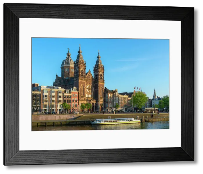 Framed Print : Basilica of Saint Nicholas church against sky, Amsterdam, Netherlands